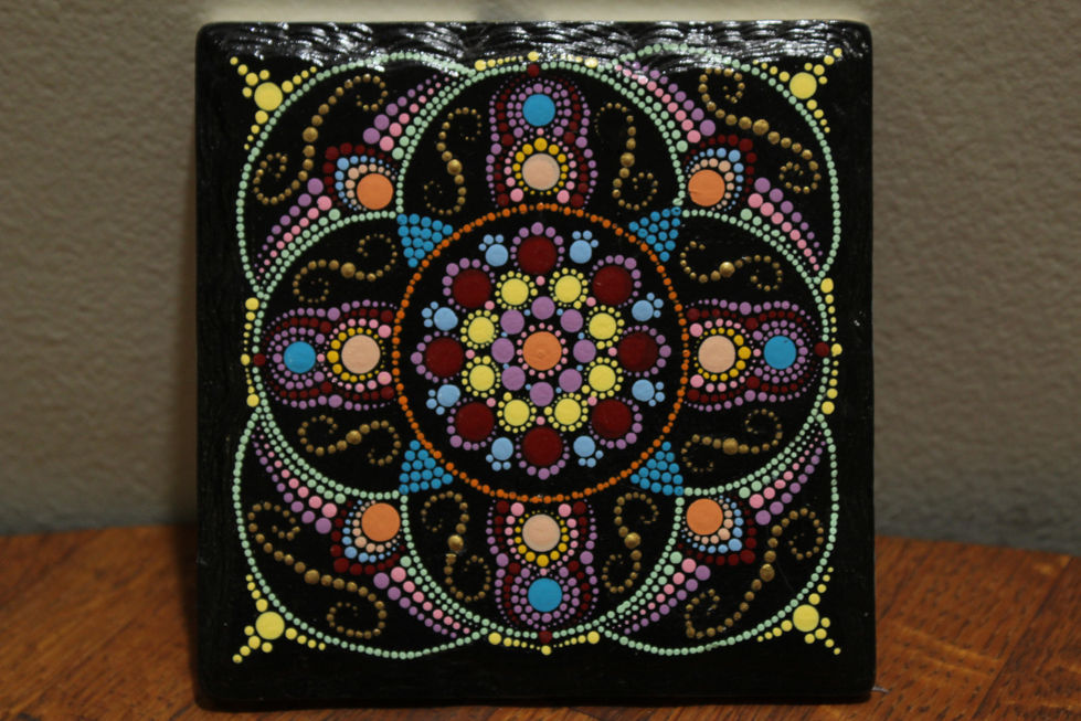 Colors on Slate-4"-40-by Laura Newman