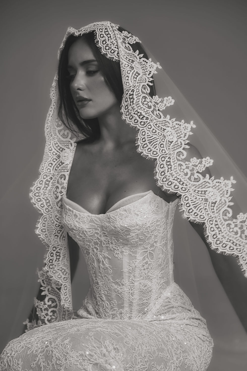 Mrquise Bridal Kalvin Wedding Dress veil