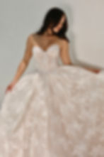 Martina Liana ML1847 ballgown wedding dress with floral lace motifs