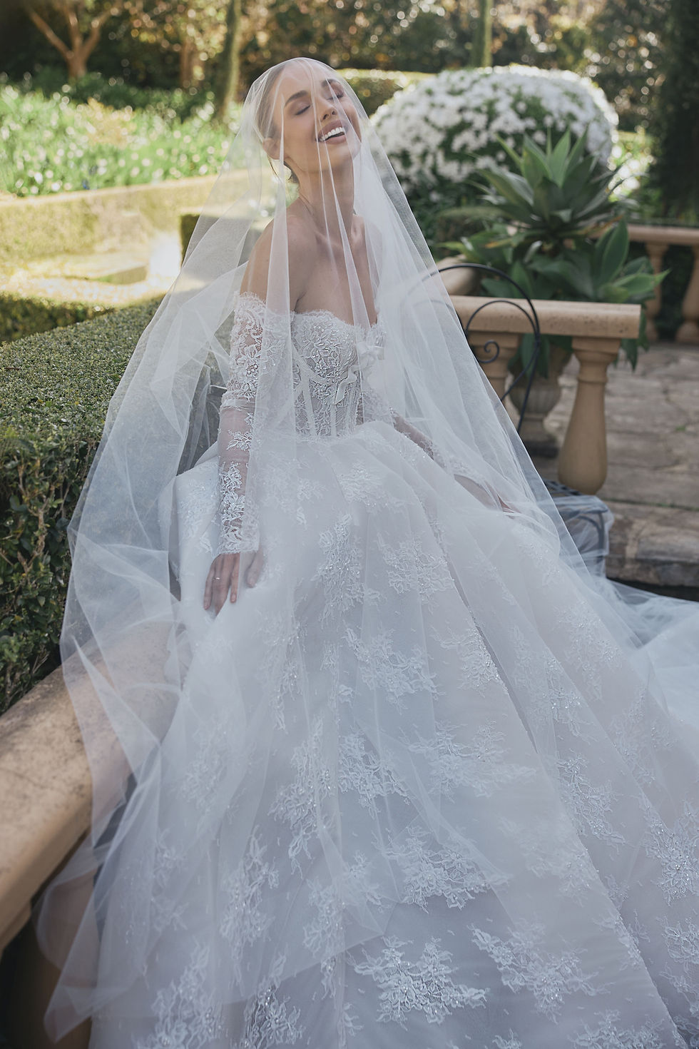 Steven Khalil Samaya wedding dress veil