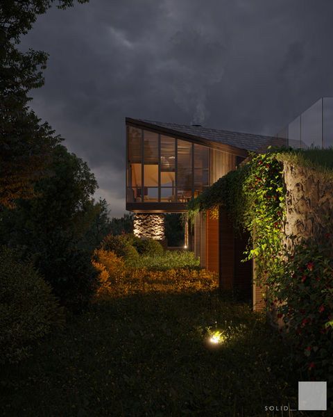 Guesthouse exterior visualization. Architecture by Matioc Adrian.