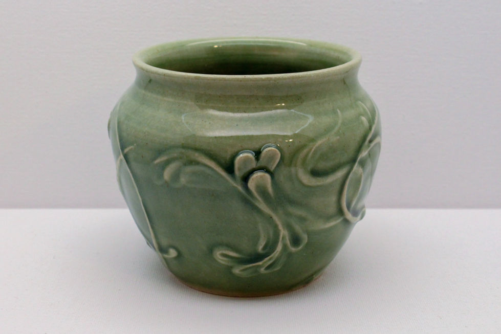 Slip-trailed Vase, Celadon