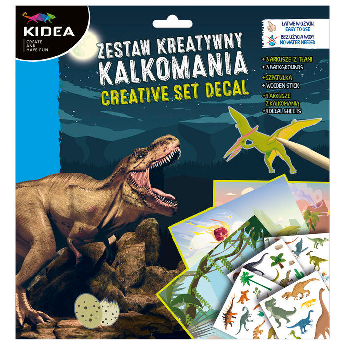 Láminas y Calcomania Dinosaurio