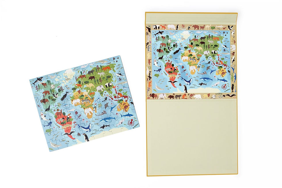 Miniatura: Libro magnético puzzle mundo