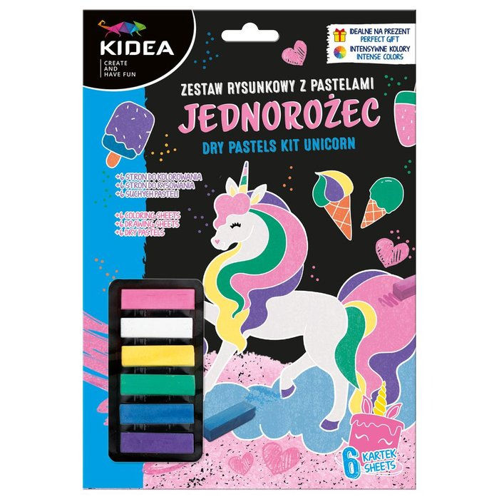 Crea dibujando con tizas unicornio