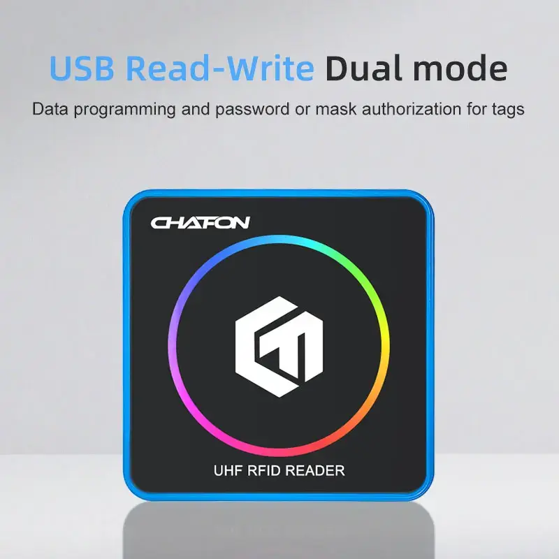 Thumbnail: Desktop RFID Reader Writer CF600 UHF With  Software ABS Material USB Interface