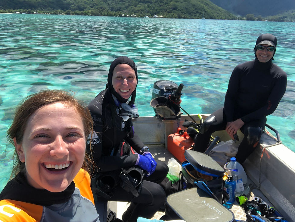 Grace Klinges, Hannah Epstein, Andrew Thurber. Sun protection is a must!