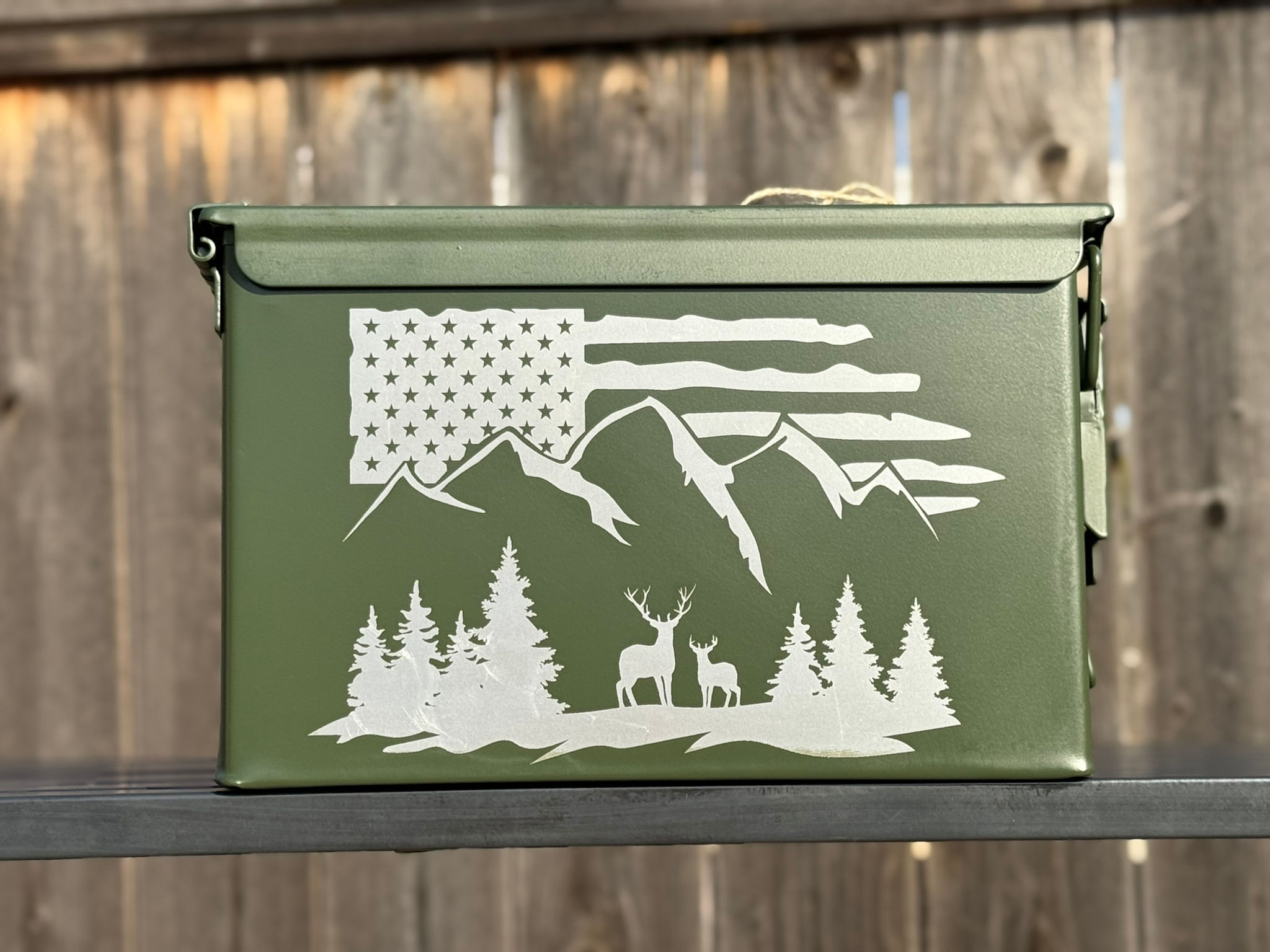 Ammo Can - Flag-Mountains-Deer