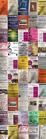 Affiches des concerts du Chœur Grimaud au fil des années