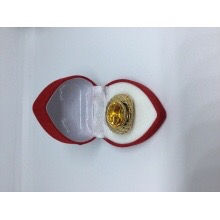 Miniature :  Bague plaqué or topaze forme losange 