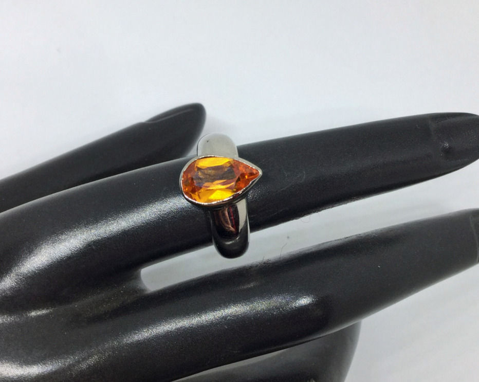 Miniature : Bague argent topaze goutte d’eau 