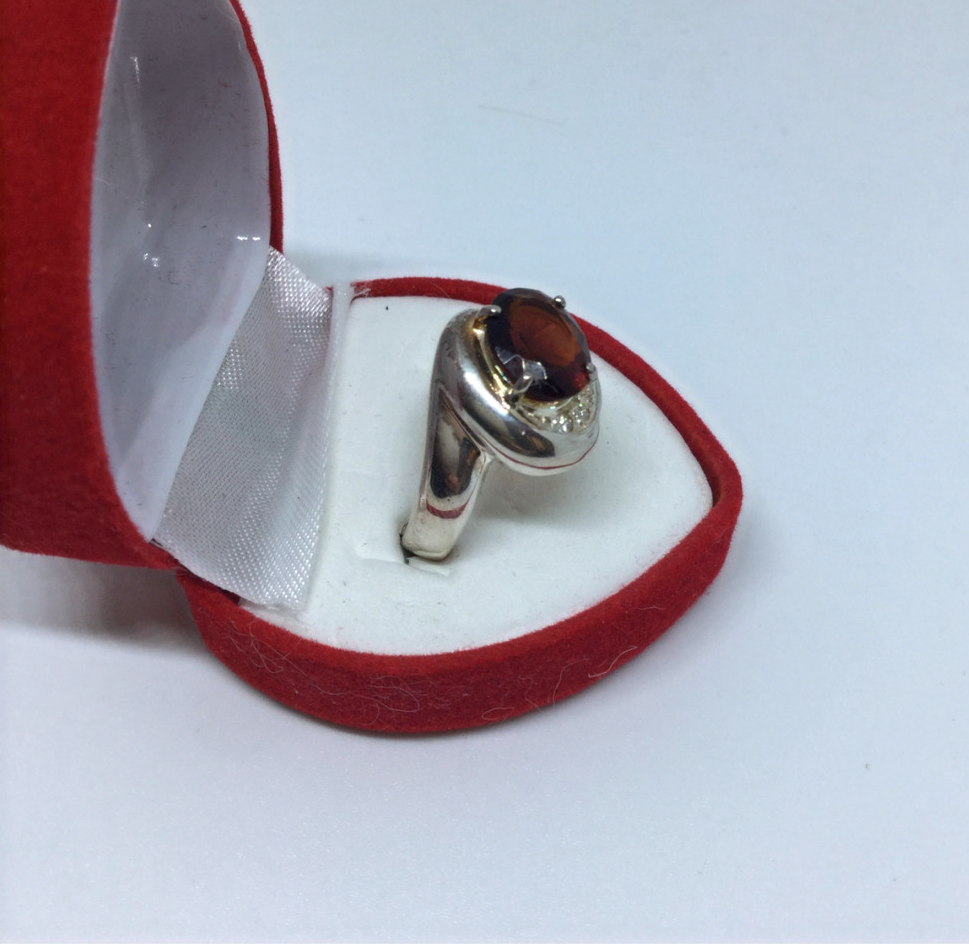 Miniature : Bague argent topaze sertie griffe
