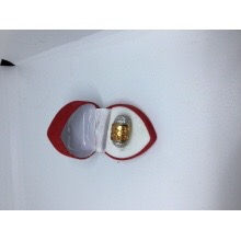 Miniature : Bague plaqué or topaze sertie griffe 