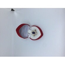 Miniature : Bague plaqué or saphir marquise 