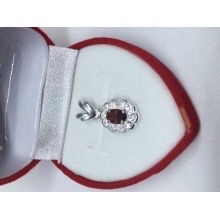 Miniature : Pendentif argent topaze ovale 