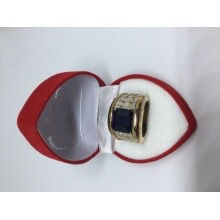 Miniature : Bague plaqué or saphir princesse 