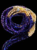 Purple and Gold Waist Beads