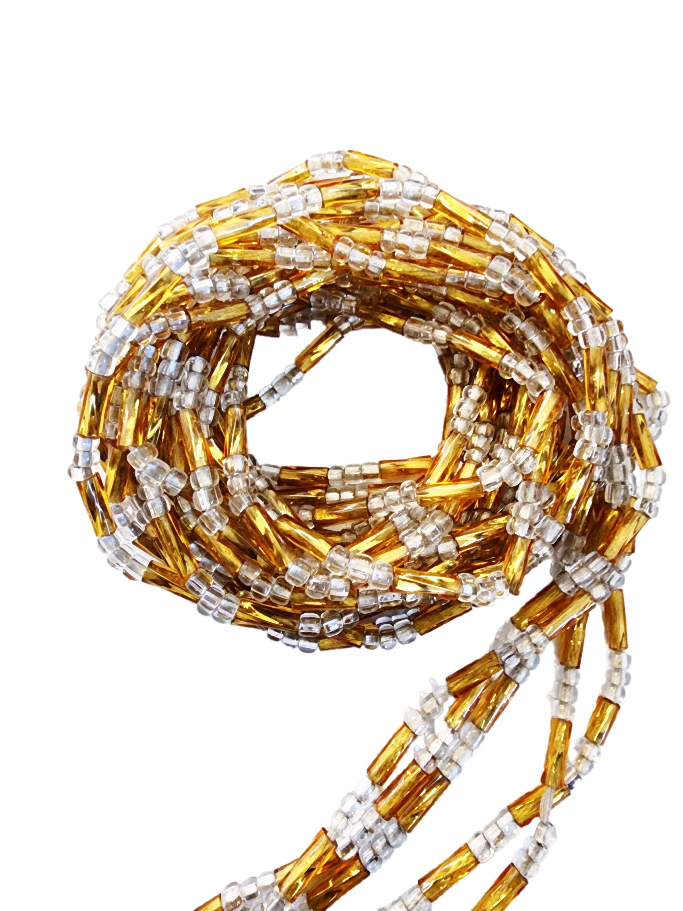 Gold and Crystal Waist Bead
