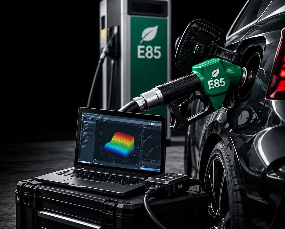 Reprogrammation moteur pour conversion au bioéthanol E85.