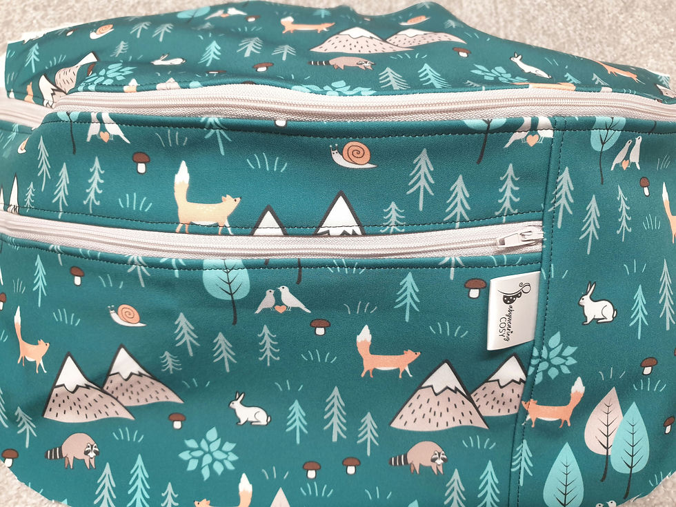 Green mountain Large Bumbag-light grey zip