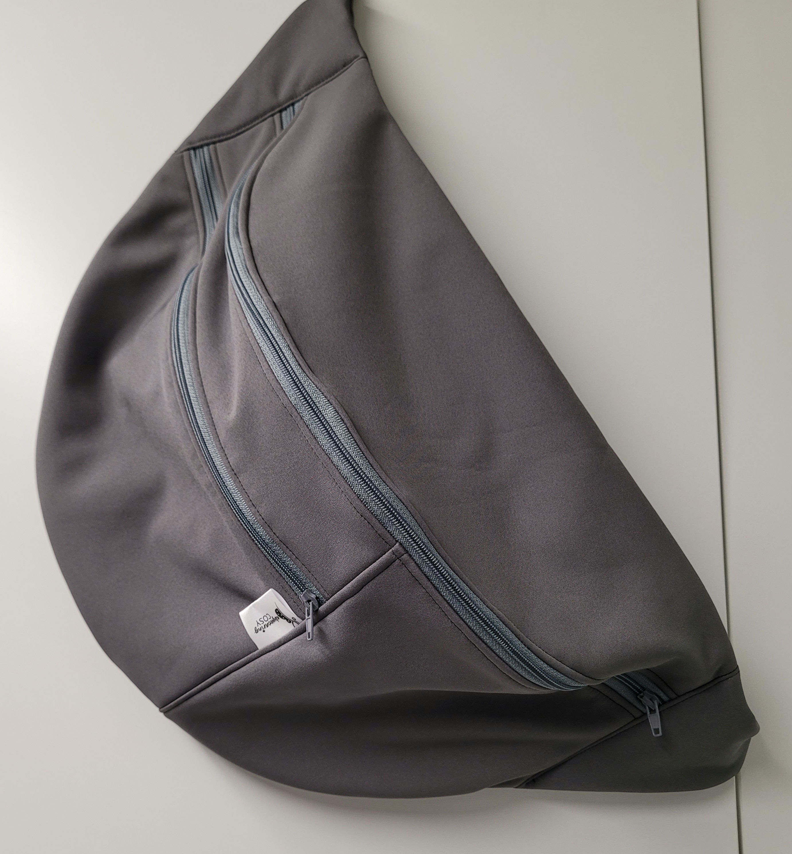 Plain grey Large Bumbag