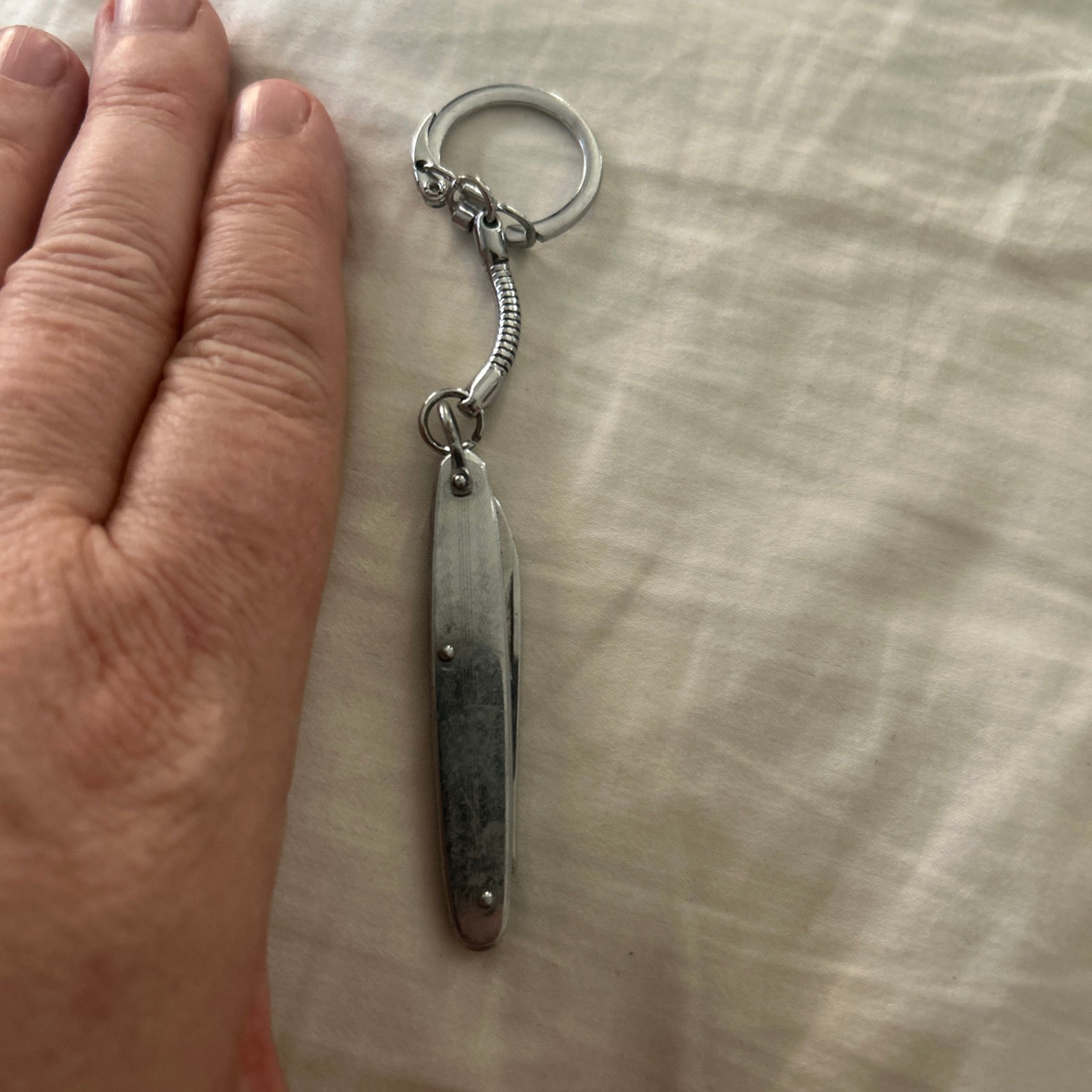 VINTAGE CORN PALACE SOUTH DAKOTA KEYRING FOB KEYCHAIN POCKET KNIFE 
