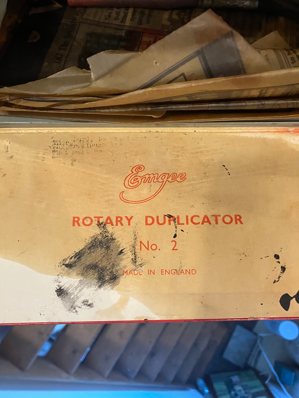 Thumbnail: Vintage Early Emgee rotary Office Duplicator Model No 2