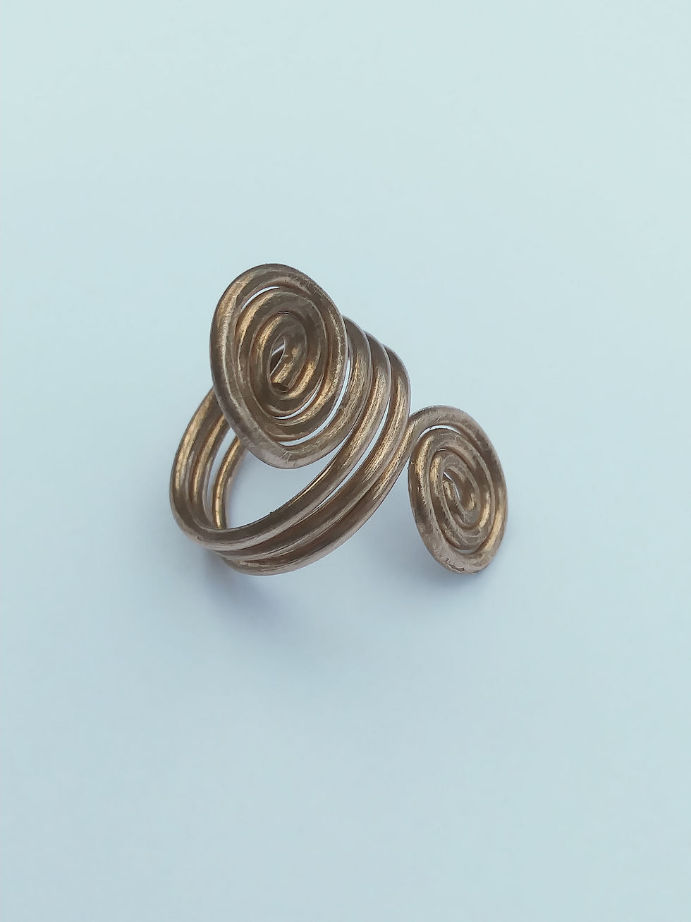 Thumbnail: Double Spiral Copper Ring