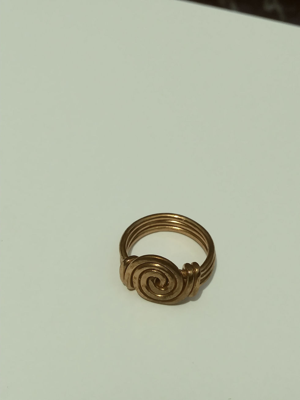 Thumbnail: Copper Spiral Coil Ring