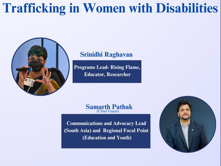 Accessing Justice: Exploitation and Trafficking in Women with Disabilities.