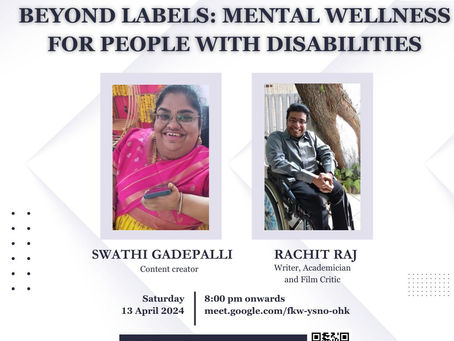 Beyond labels: mental wellness for people with disabilities.
