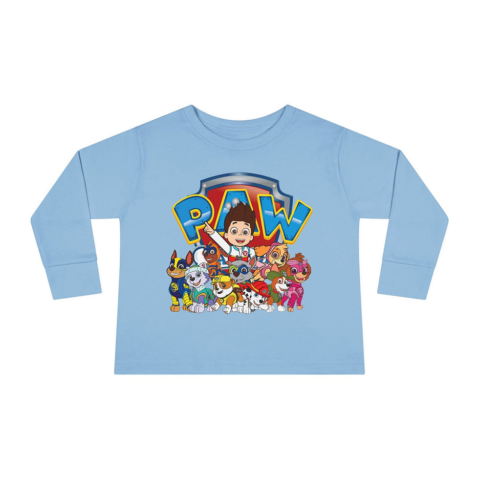 Thumbnail: Puppy Power Unleashed toddler long sleeve tee | Kids TV pup team shirt