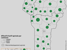 Effectif d'actif agricole par commune