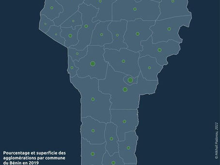 Part des agglomérations dans la superficie totale des communes (%) (2019)