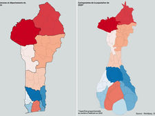 Cartogramme de la population en 2020