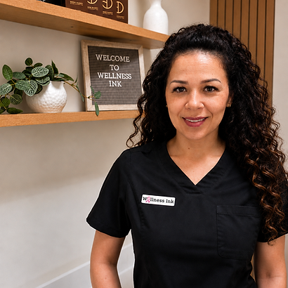 Cindy Muhic, Wellness Ink esthetician and paramedical tattoo artist, in her Snellville studio.