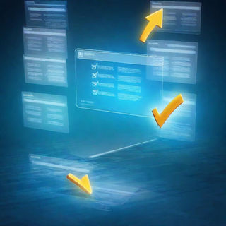 Illustrated computer screen with icons displayed