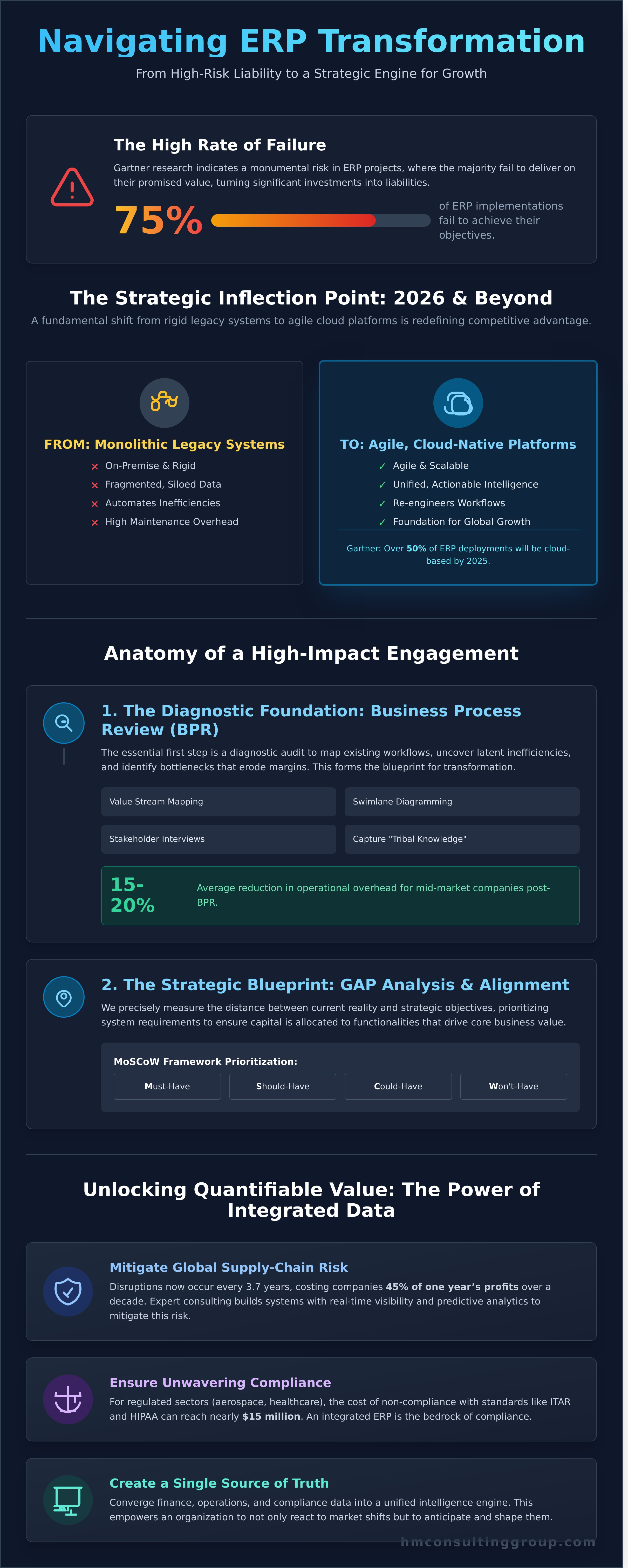 Erp consulting infographic - visual guide