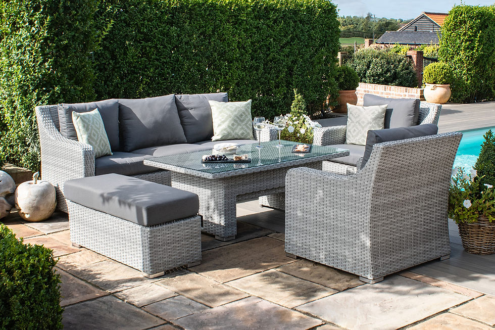 Thumbnail: Ascot 3 Seat Sofa Dining Set With Rising Table
