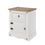 Thumbnail: Corona White/ Grey 1 Drawer 1 Door Bedside