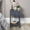 Thumbnail: Shaker Midnight Blue/Grey 1 Drawer Small Bedside Cabinet