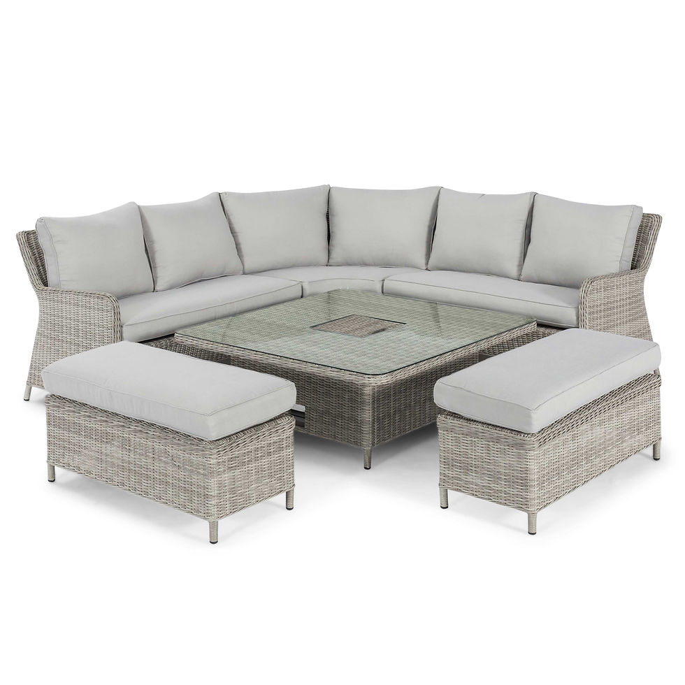 Thumbnail: Oxford Royal Corner Dining Set With Rising Table & Ice Bucket