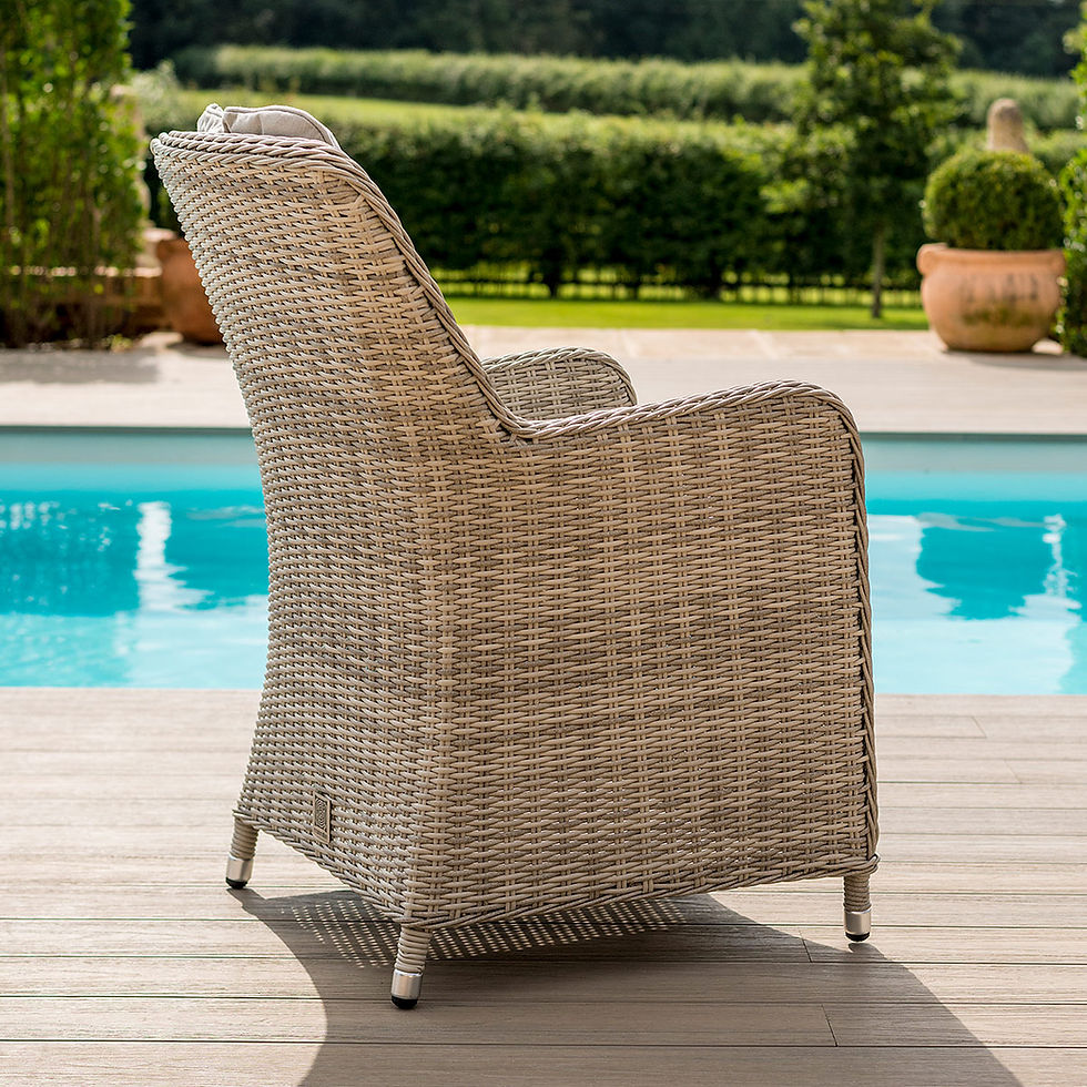 Thumbnail: Oxford 6 Seat Round Dining Set With Ice Bucket & Lazy Susan- Venice Chair