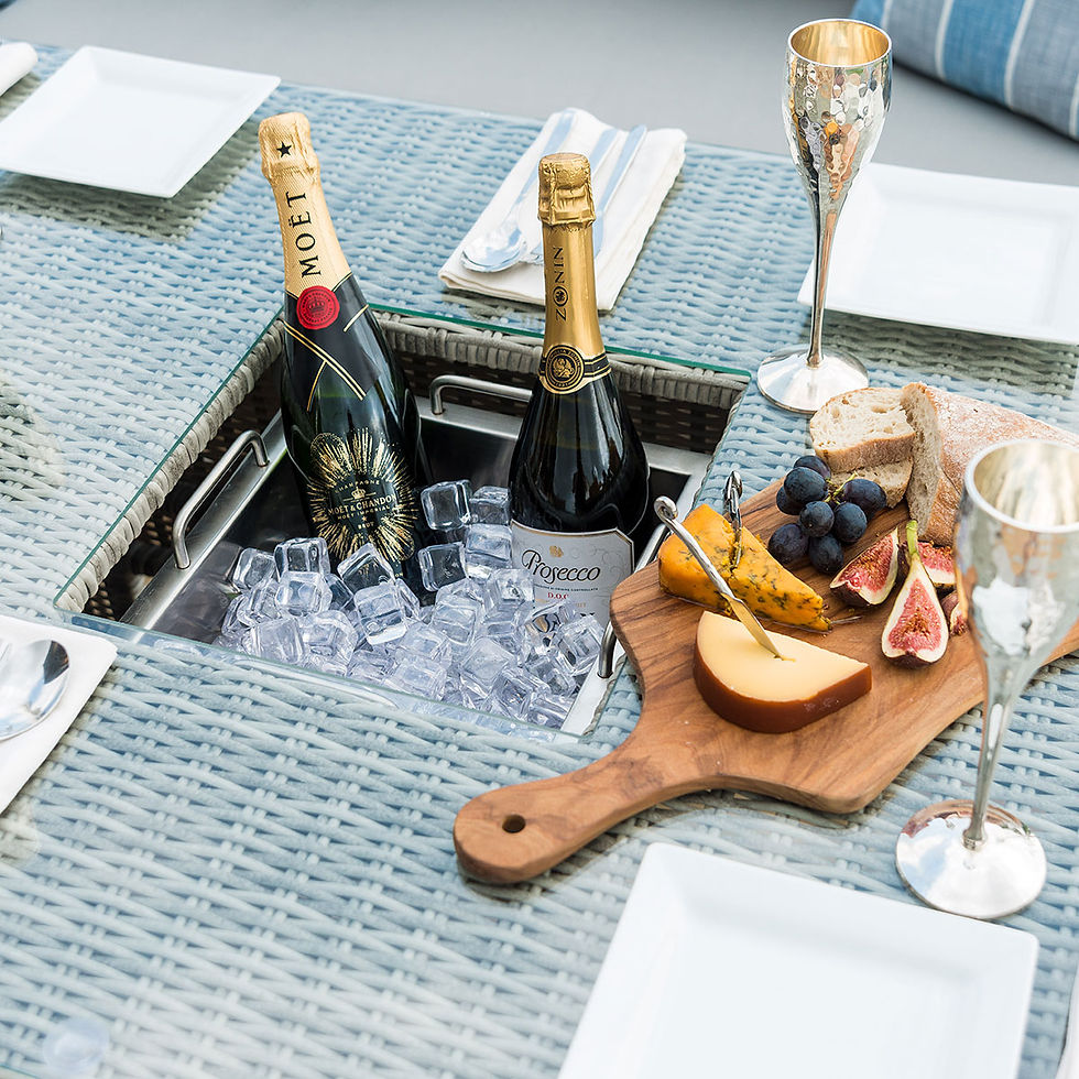 Thumbnail: Oxford Corner Dining Set With Rising Table & Ice Bucket-