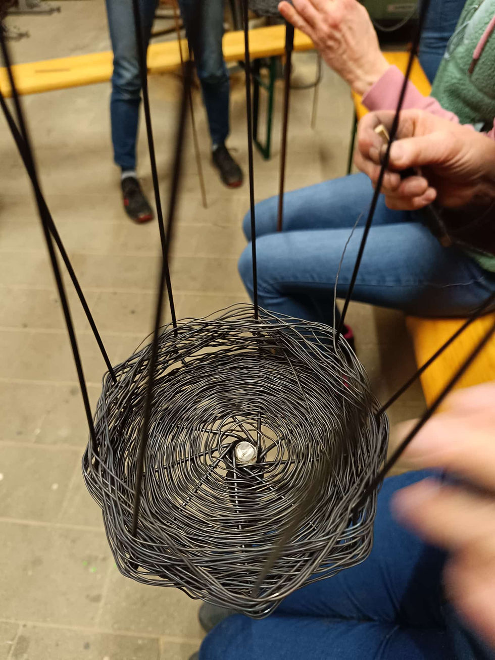 Drahtkörbe flechten