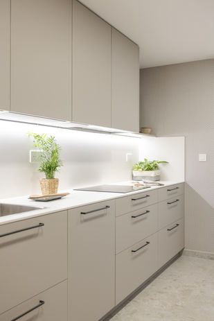 Cocina de vivienda reformada en Mungia.