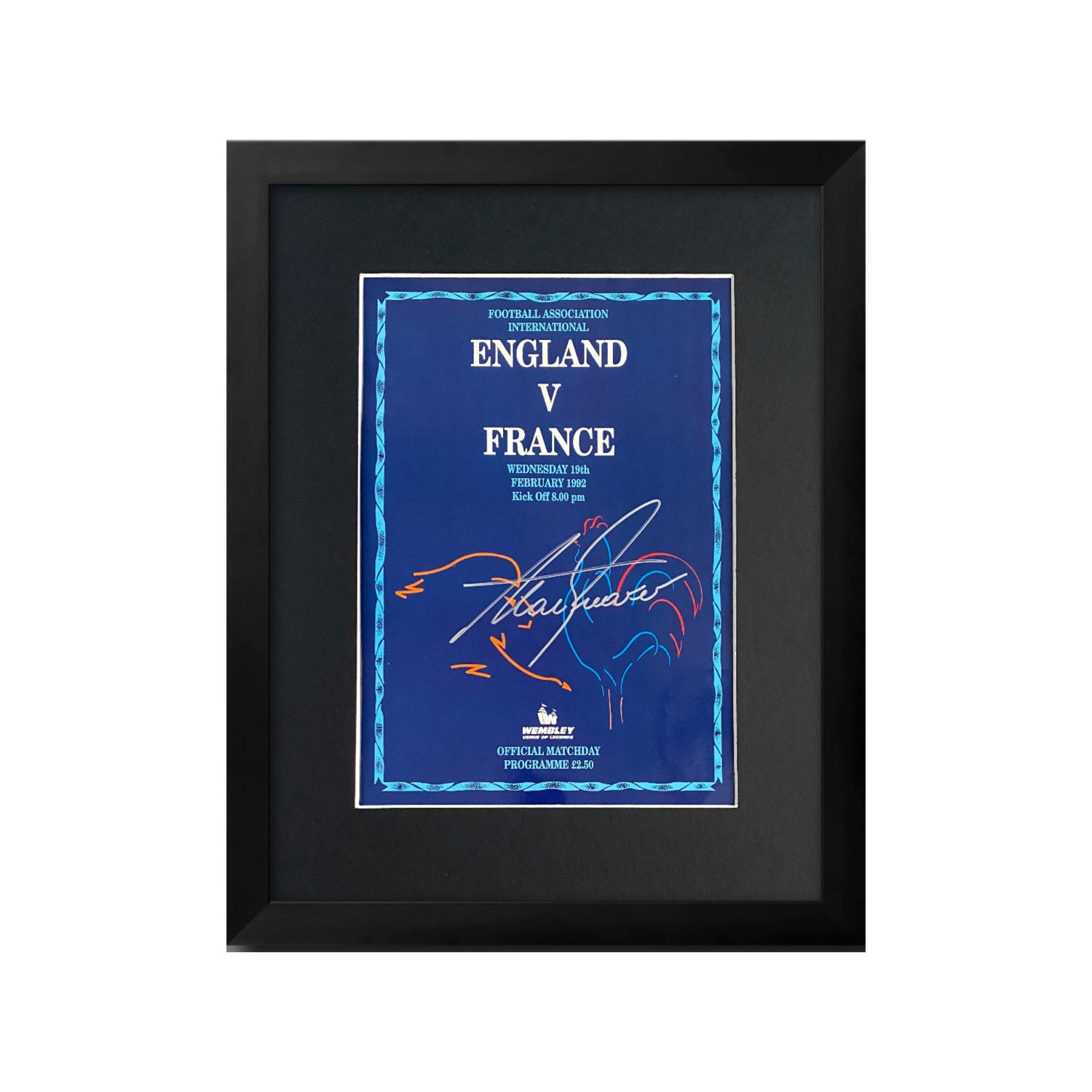 16x12 Signed Alan Shearer England Debut Match Day Program