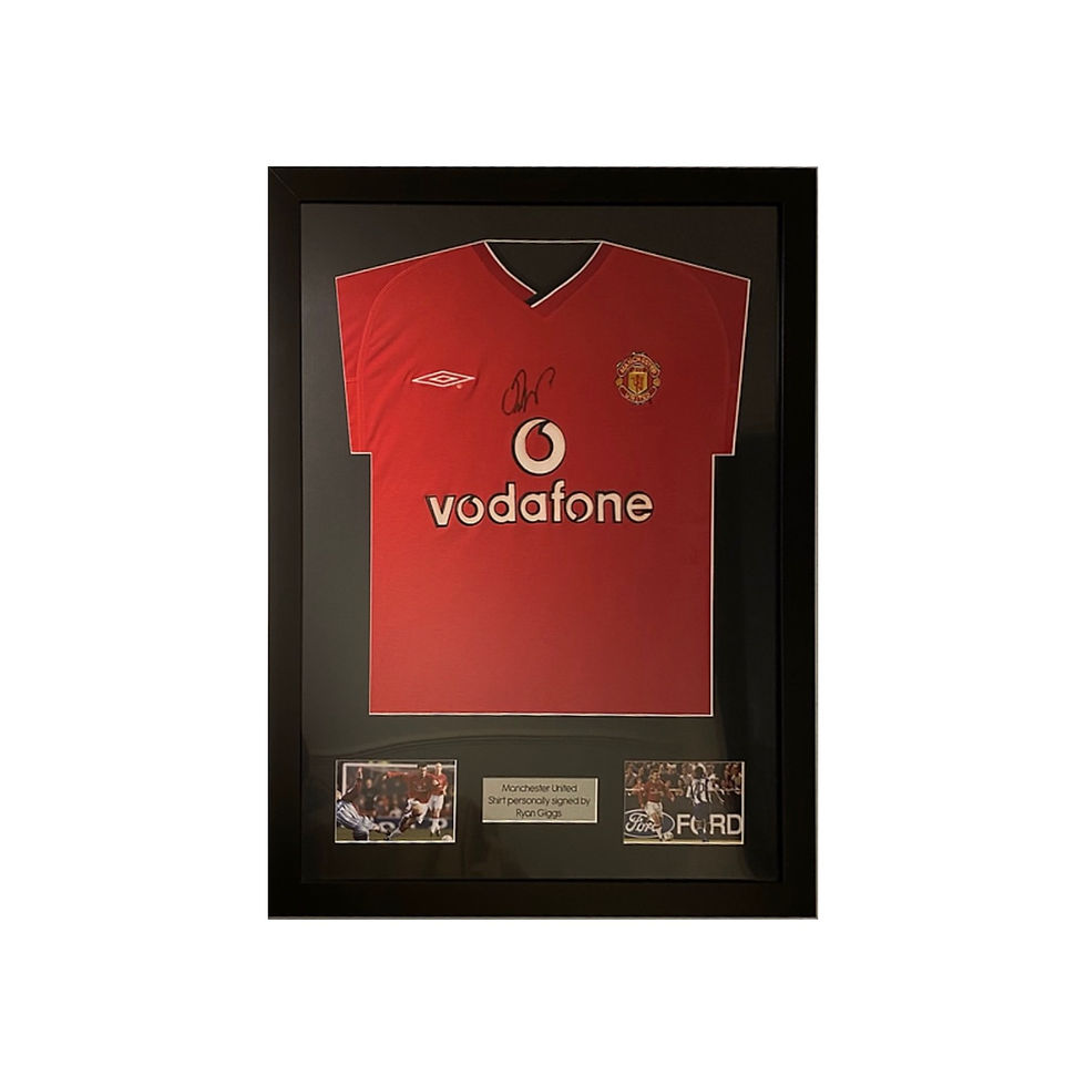 Framed 2001 Signed Ryan Giggs shirt with Certificate of Authenticity