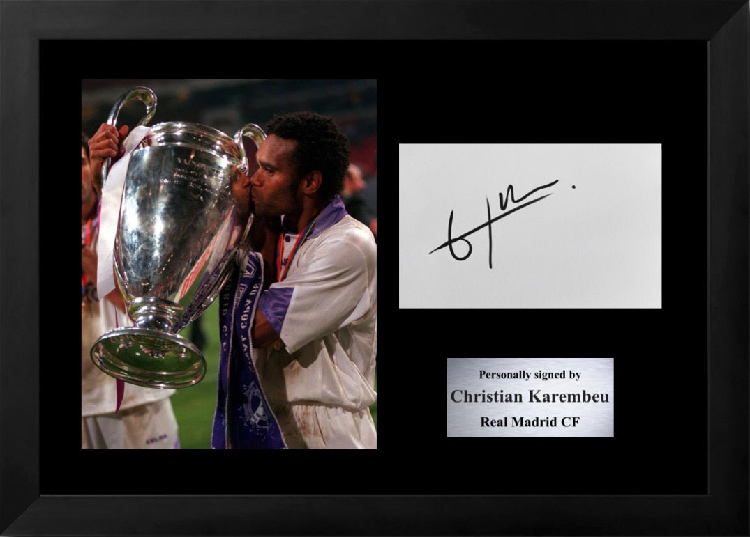 16x12 Signed Christian Karembeu With COA