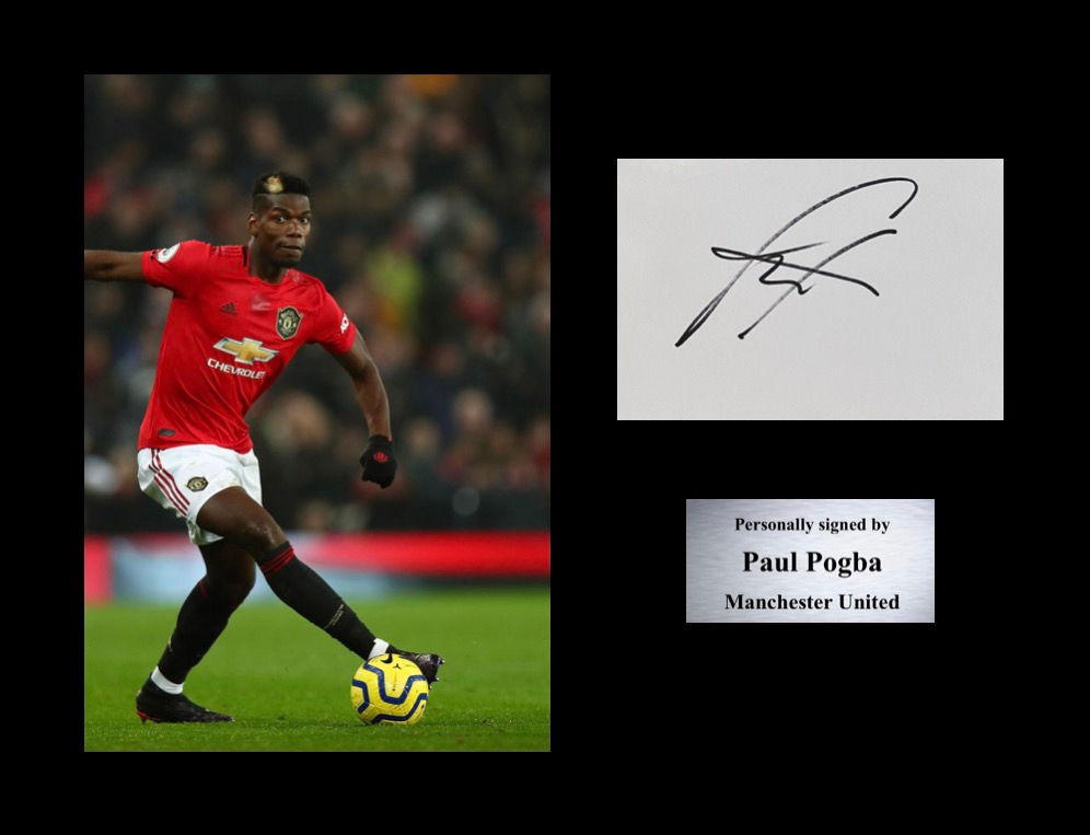 16x12 Signed Paul Pogba With COA